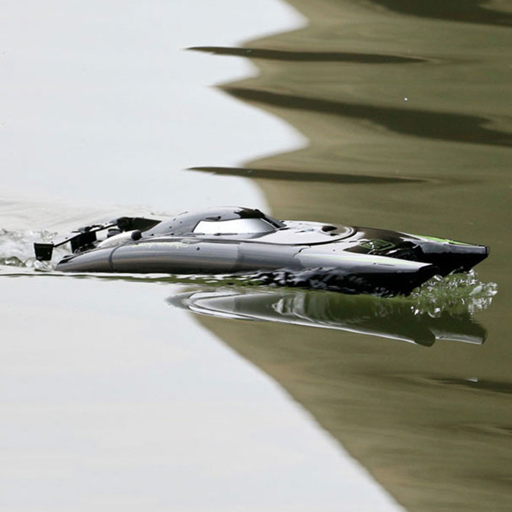 1 Set 1 Set Remote Control Boat Black 2.4G Anti-Interference Electric Rc Boat For Pool Bathtub Lake