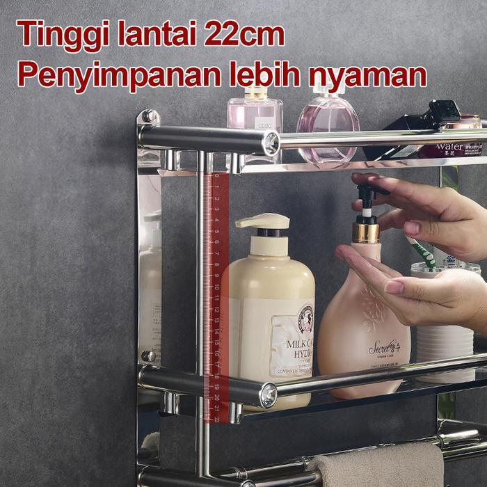 Ikea Home - Rak Kamar Mandi Rak Dindingkamar Mandi Stainless Steel Minimalis Rakhanduk Gantungan