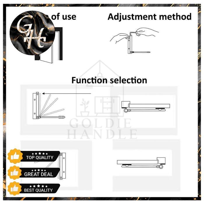 Penutup Pintu Otomatis Engsel Pintu Per Stang Door Closer Aluminium Door Closer Pintu Household