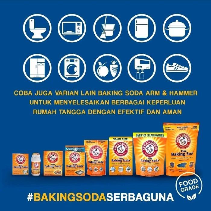 Baking Soda Arm And Hammer Food Grade Soda Kue Pure Baking Soda Powder Murni Bubuk Pembersih Sodium