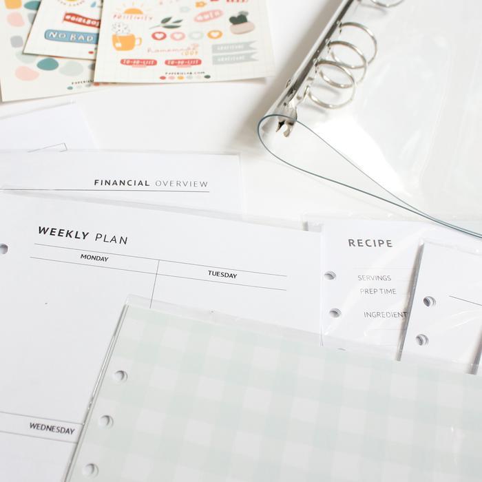 Lansungkirim- Transparent Binder Pink Paper