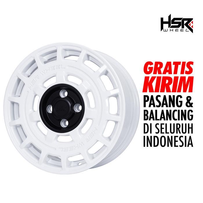 Velg mobil r16 HSR MENTAWAI 1455 HSR Ring 16X6.5 Hole 4X100 ET40 GLOSSY WHITE