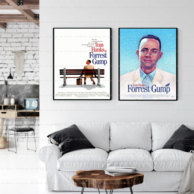 Classic Movie Forrest Gump(1994) Film Poster Canvas Painting Tom Hanks Robin Wright Prints Wall Art 