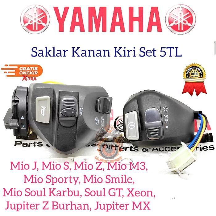 SAKLAR KANAN KIRI SET YAMAHA 5TL KUALITAS ASLI ORIGINAL YAMAHA MIO J / S / Z / M3 / MIO SOUL KARBU /