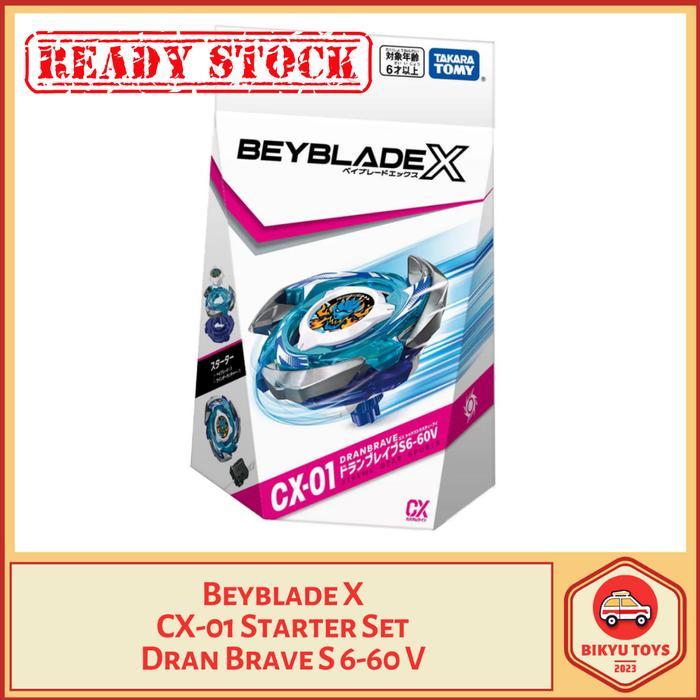 Beyblade X Cx-01 Dran Brave Dranbrave Slash Ratchet 6-60 Bit V Vortex Starter Set With Launcher