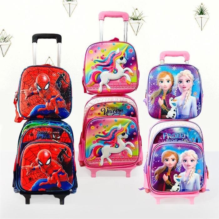 Tas Trolley Anak/Tas Trolley Karakter/Tas Roda Anak