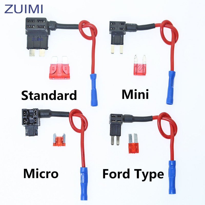 12V Fuse Holder Add-a-circuit TAP Adapter Micro Mini Standard Ford