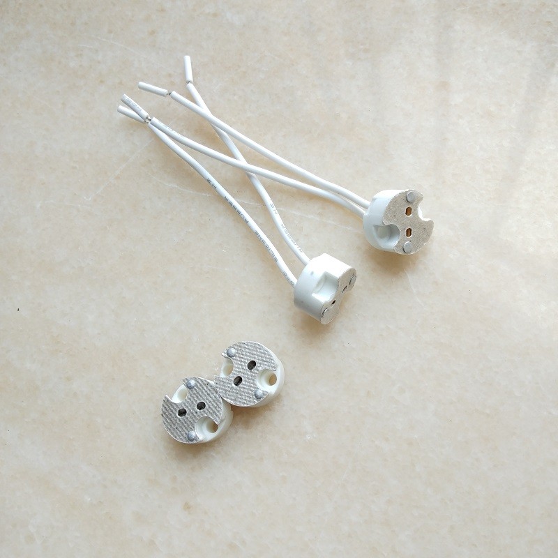 Ceramic Pottery Socket Holder for MR16 MR11 GU5.3 with Clamping Type Connecting Terminal 12-250V