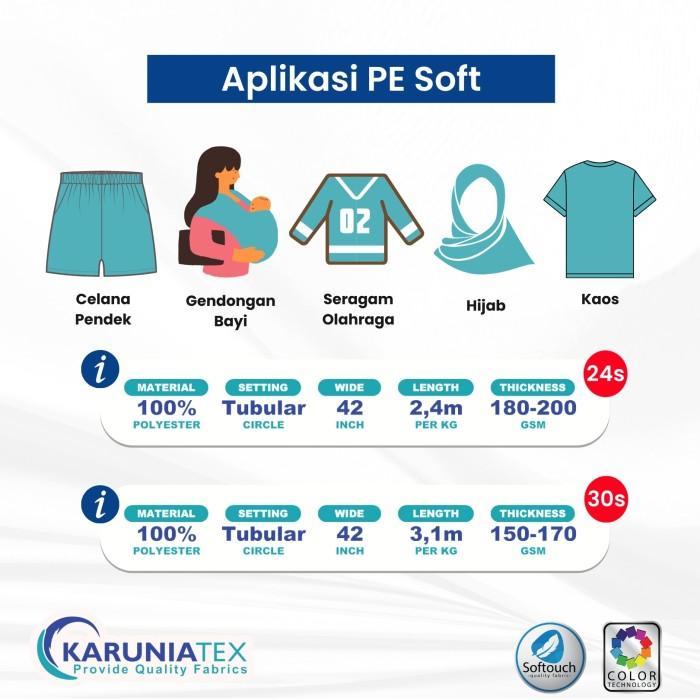 jq41- Kain Kaos Pe Soft 30S Kiloan Hitam Karunia Textile