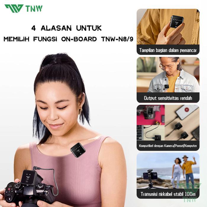 Tntgmusic- Tnw N8/N9 Wireless Microphone Lavalier Mikrofon Clip On Mic Lapel Microphone Untuk Iphone