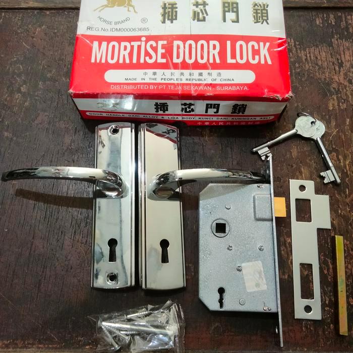 Stok Baru kunci pintu kuda asli original/ slot pintu kuda/handel pintu