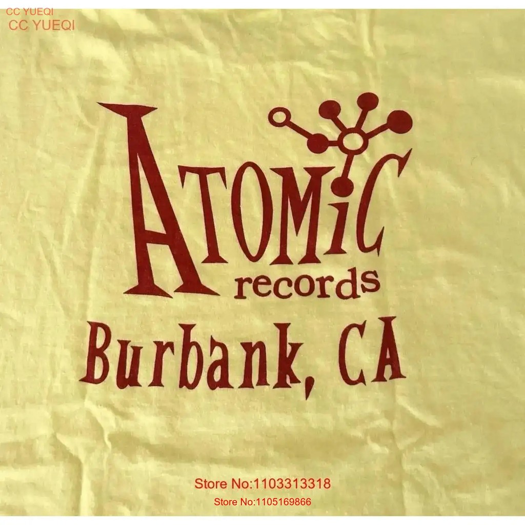 Atomic Records Burbank CA T Shirt M Record Store Pop Rock Punk Hip Hop Jazz vintage Washed Versatile