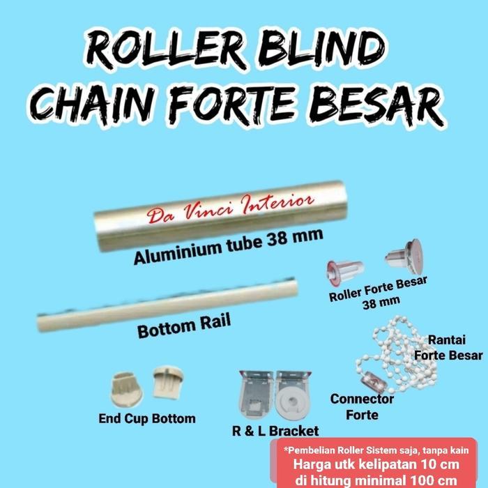 Sistem saja roller blind tanpa kain