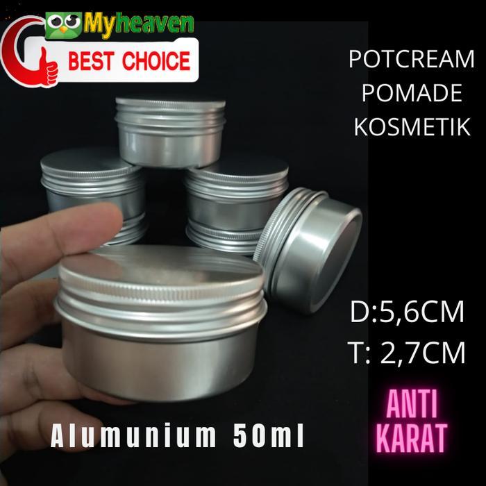 New POT JAR KALENG POMADE 50ml silver