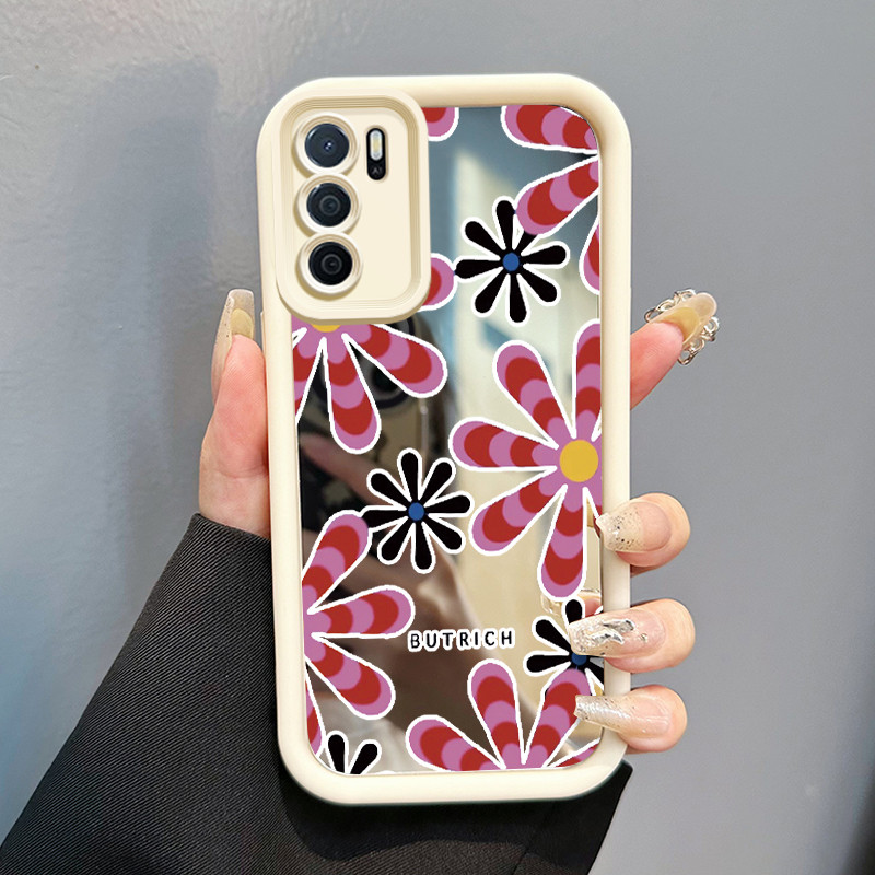 Casing Hp OPPO A16 OPPO A16s OPPO A54s Case HP Casing pola Bunga lonceng Kasing cermin Cesing Siliko