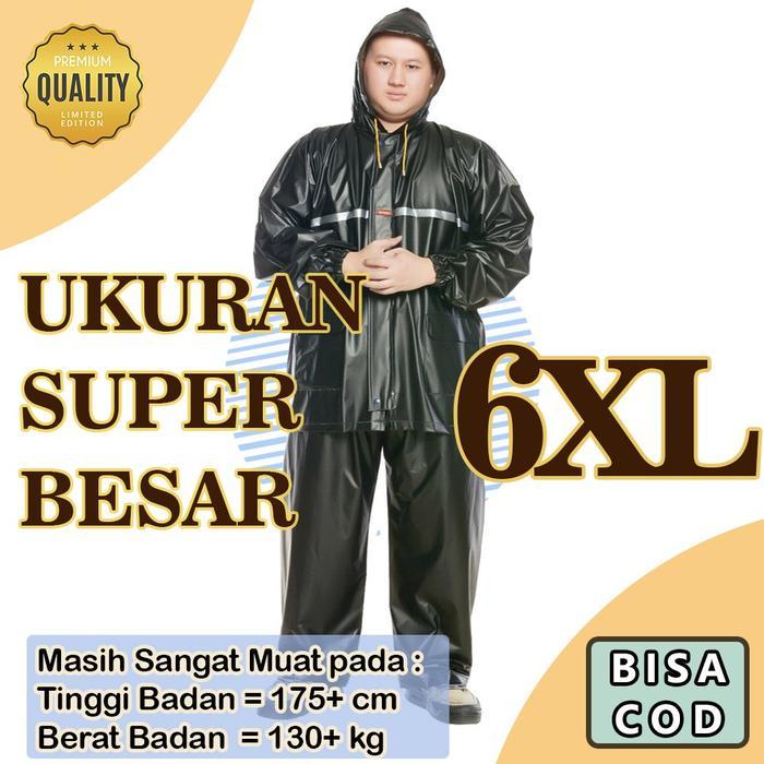 TERMURAH Jas Hujan Mantel Mantol Setelan Baju Celana Besar Super Jumbo 6XL Tiger SUMO Big Size