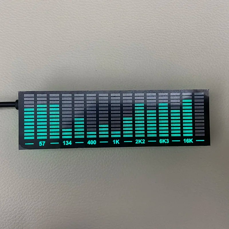 Led Music Spectrum Light Green Electronic Voice Rhythm Car Audio Level Indicator Vu Meter For