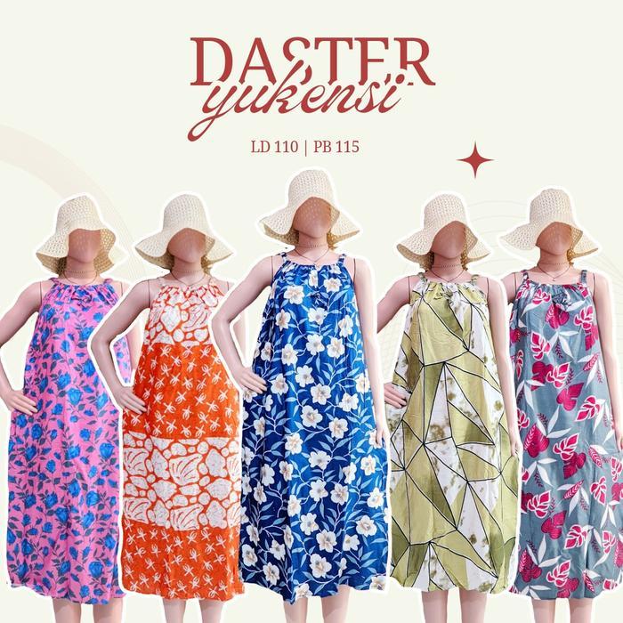 New Paket Usaha Daster 100 ribu 5 pcs Viral Baju Tidur Wanita Yukensi - Bahan Rayon, LD 110cm, PB