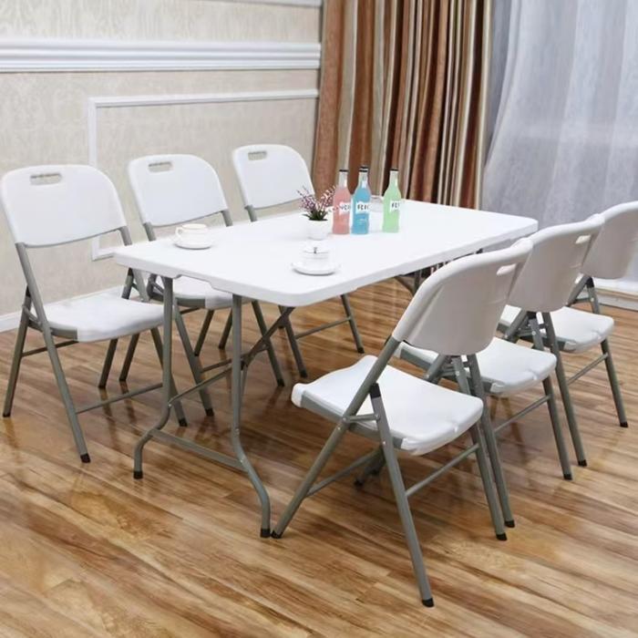 Furnibest Meja Lipat Panjang Meja Makan Lipat Meja Portable Meja Taman Meja Lipat Outdoor