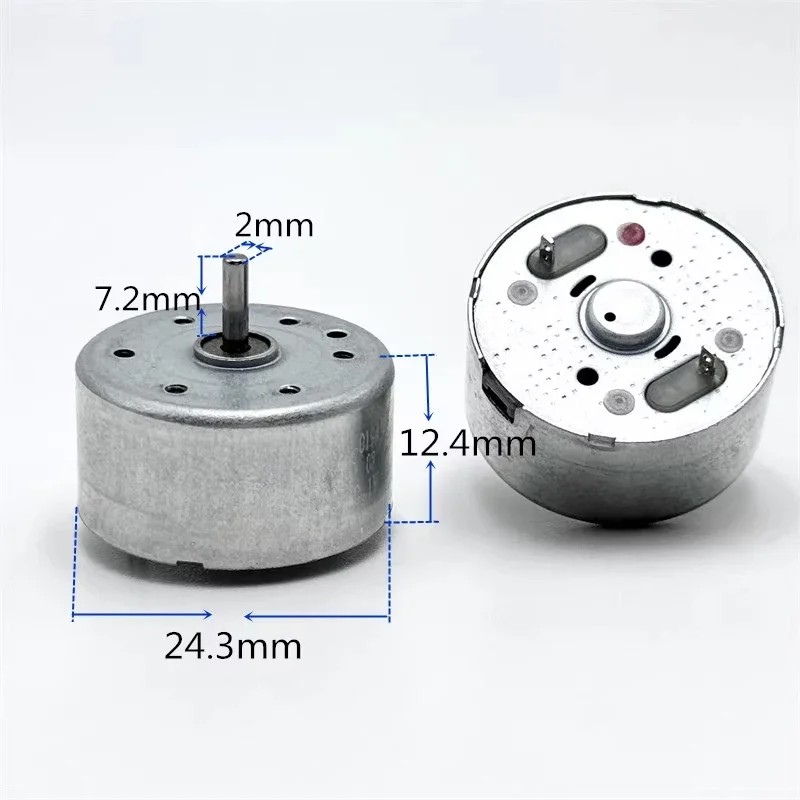 Mini Mute 24Mm Round Spindle Motor Rf-300-1D390 Rf-300Ca Dc 1.5V-6V 5500Rpm Precious Metal Brush Diy