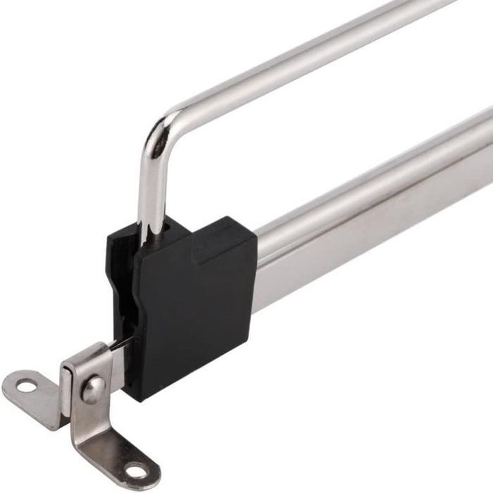 p822- Gantungan Baju Tarik Rel Gantungan Teleskopik Gantungan Baju Rel