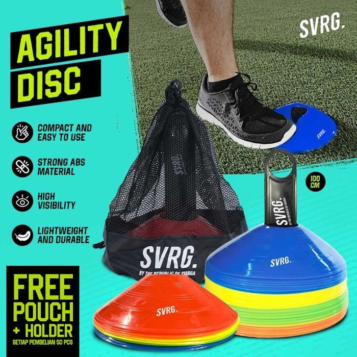 SALE Svarga Agility Disc - Cone Mangkok Speed Marker Set - Sepak Bola Termurah