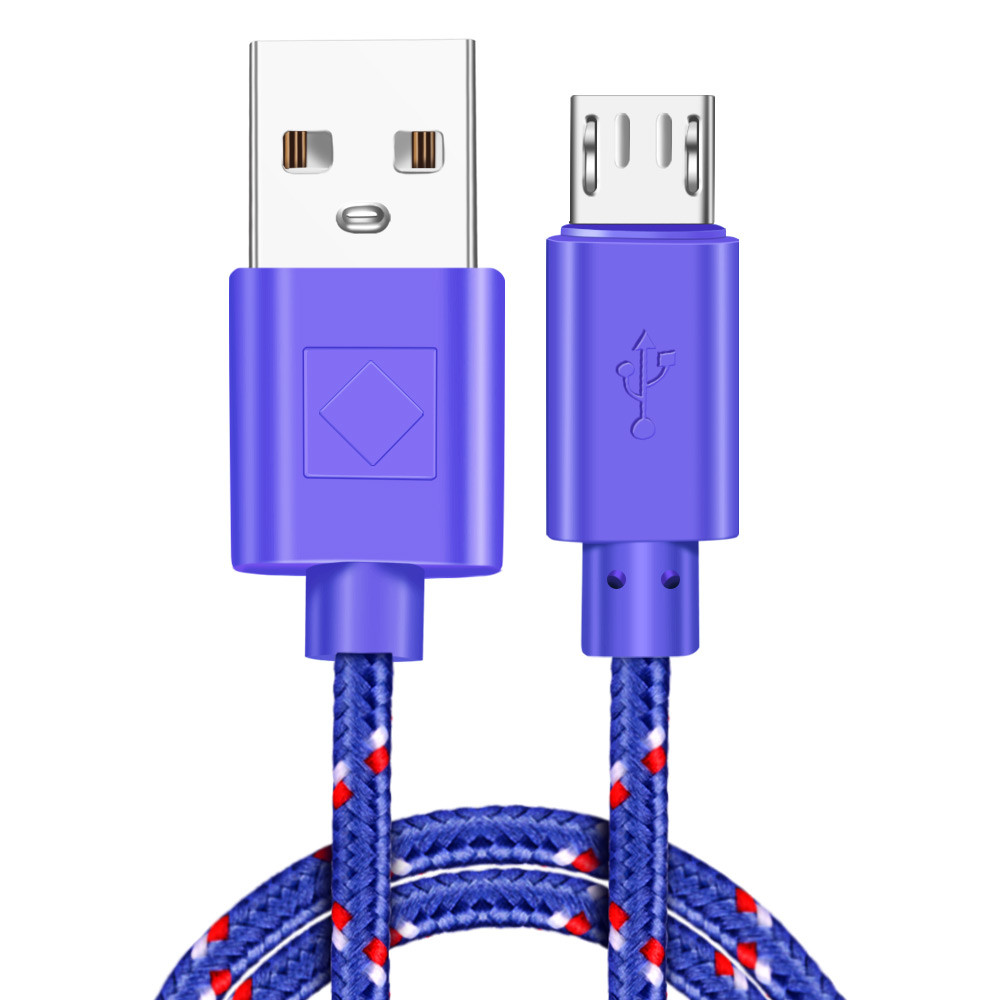 Micro USB Cable 1m 2m 3m Nylon Braided Data Sync USB Charger Cable For    HTC Android Phone USB Micr