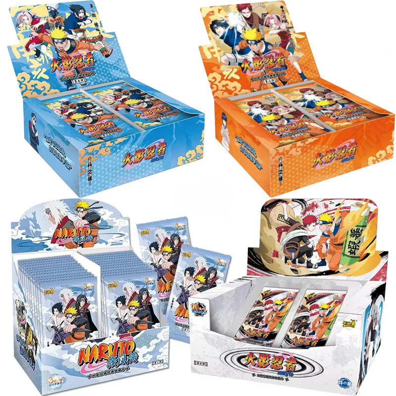 KAYOU Genuine Naruto Cards Box Anime Figure Card Booster Pack Sasuke Collection Flash Card Toy