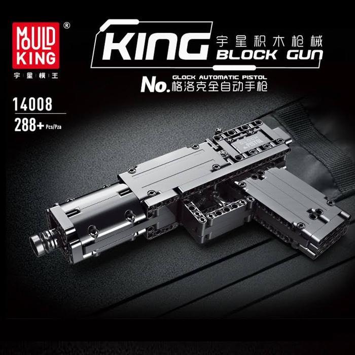 Bricks Mould King 14008 Glock Automatic Pistol Gun Mainan Hadiah Kado Kode 69