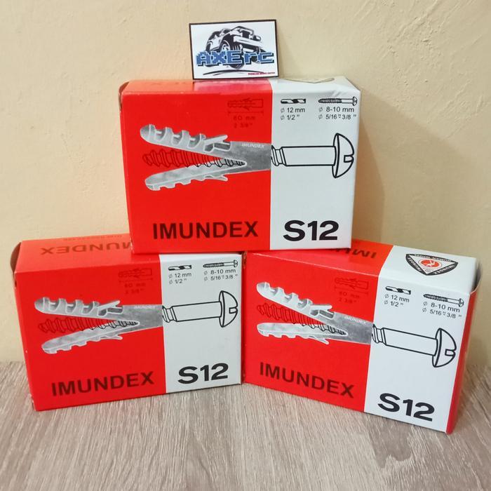 Imundex FISER S12 - 1 Kotak Isi 25 Pcs Tanpa Skrup Ukuran Fisher 60mm Skrup 8-10mm Mata Bor 12mm