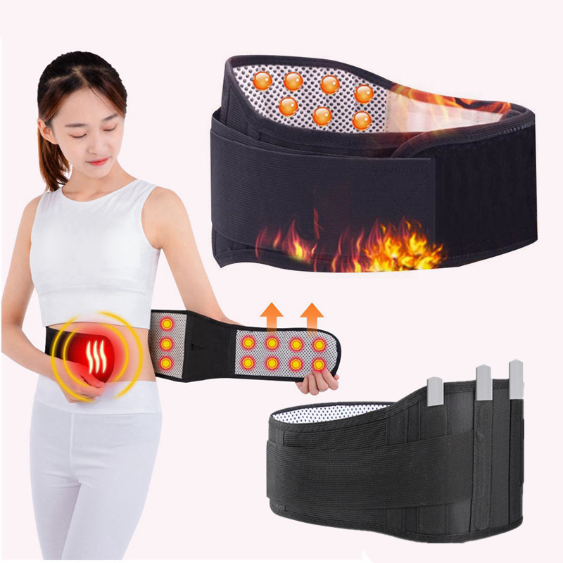 Adjustable Tourmaline Self-heating Magnetic Therapy Waist Belt Lumbar Support Back Waist Support