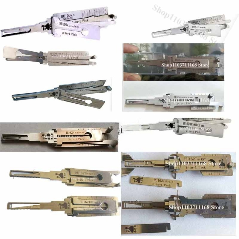 Repair Tools Ganzua Lishi 2-in-1 Complete Set Car HU66 HU49 HU92 HU136 HU64 HU101 HU100 Locksmith