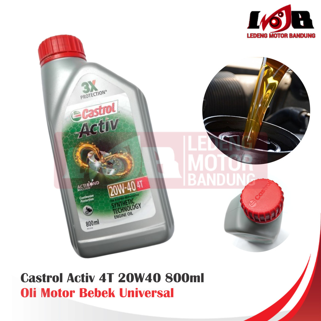 Oli Castrol Activ 20w50 800ml Motor bebek Yamaha Honda Suzuki
