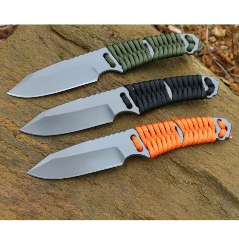 1pc Multi-purpose outdoor knife, EDC pocket knife, fixed blade with scabbard, Camping Knife,
