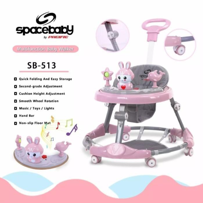 t5mi- Baby Walker Space Baby Sb 513 Sb513 Sb-513 Baby Walker + Dorongan
