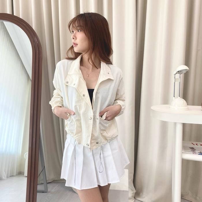 Terbagus Ave 012 - Mithel Outer Jacket Parachute Atasan Crop Jaket Parasut Lengan Panjang Wanita