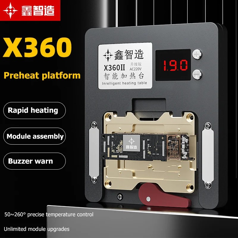XZZ Xinzhizao X360 Intelligent Heating Preheater for iPhone X-15 PM Face ID IC Chip PCB Board Phone 