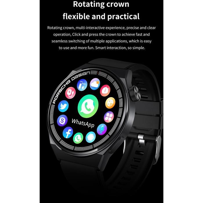 GT8 PORSCHE GPS NFC SMART WATCH 1.28 INCH SCREEN BLUETOOTH CALL WATCHES HEART RATE FITNESS TRACKER