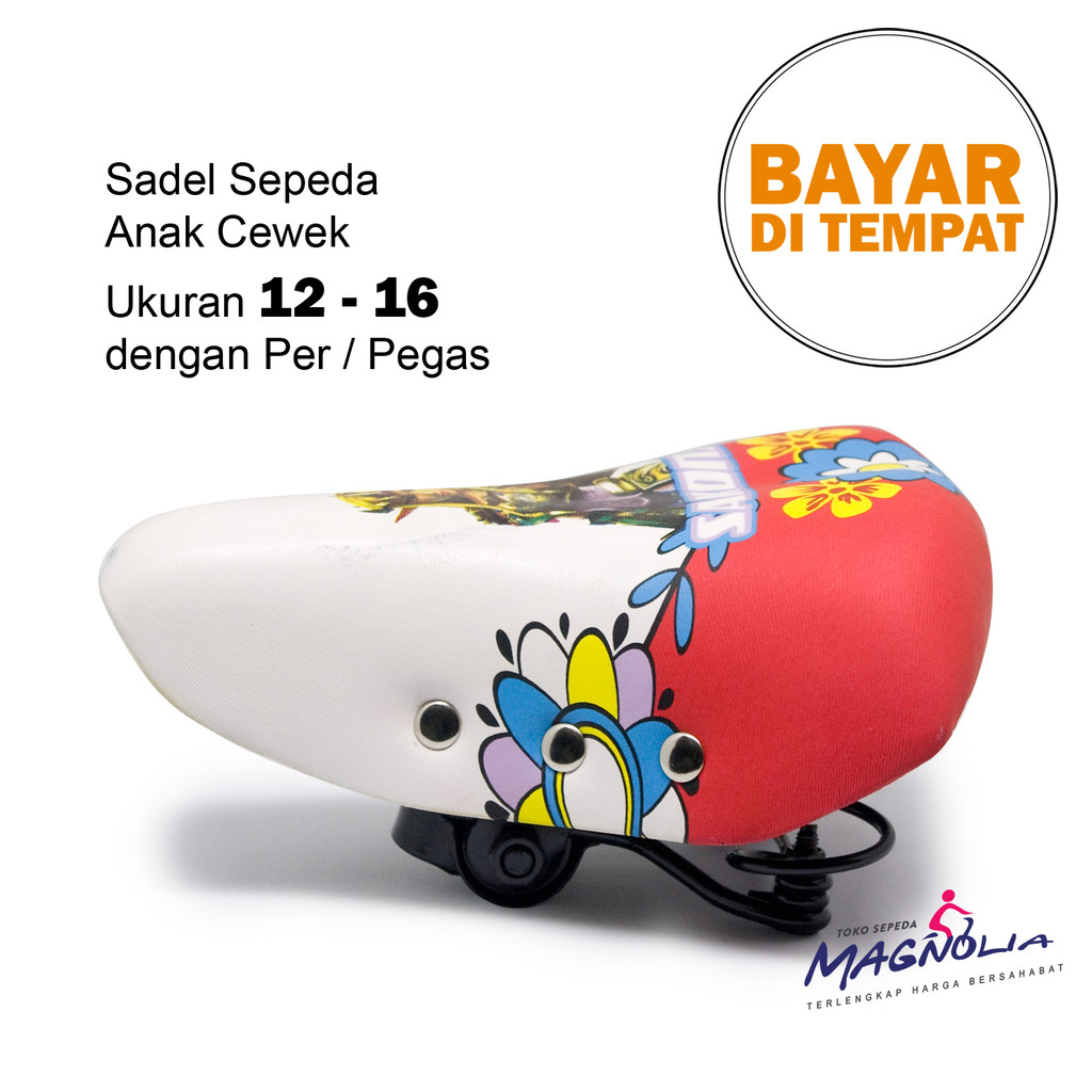 Sadel Jok Sepeda Anak Cewek Empuk dengan Per Pegas Keren
