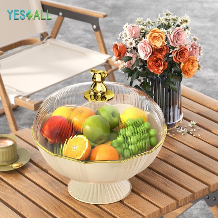 MuraHTerjamin- Yesall Tudung Saji Bulat Penutup Makanan Transparan Tudung Saji Estetik Wadah Saji