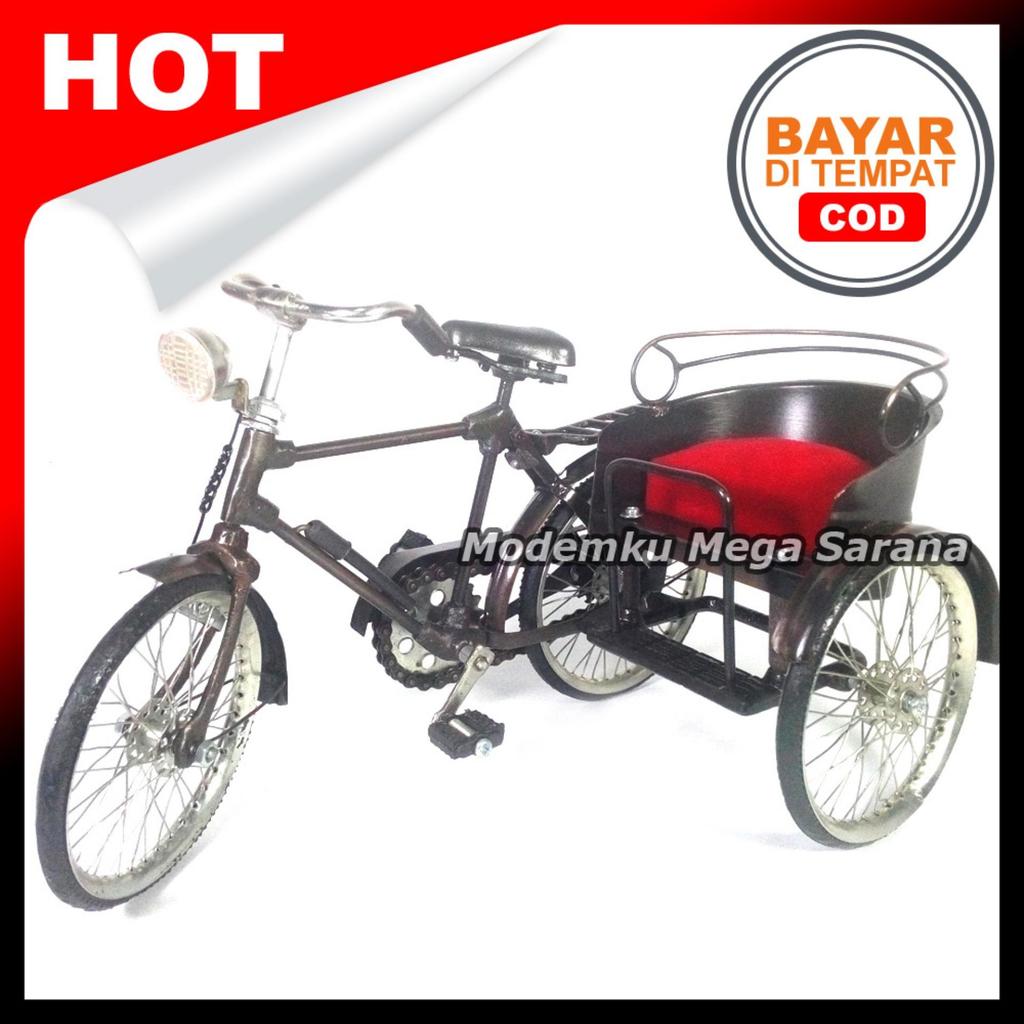 Miniatur Sepeda Medan Tanpa Atap