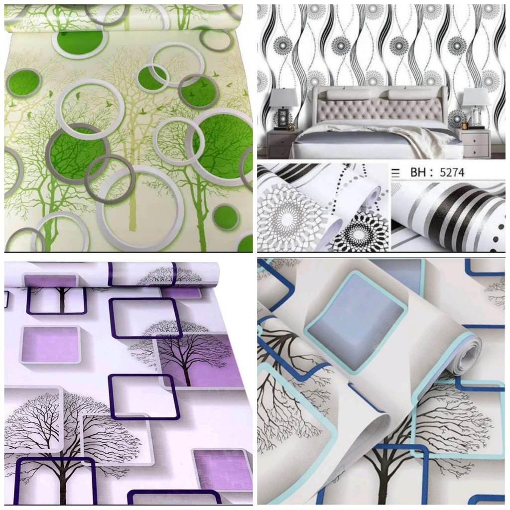 YUNUSWALL WALLPAPER STIKER DINDING POLKADOT keren BAYAR DITEMPAT termurah