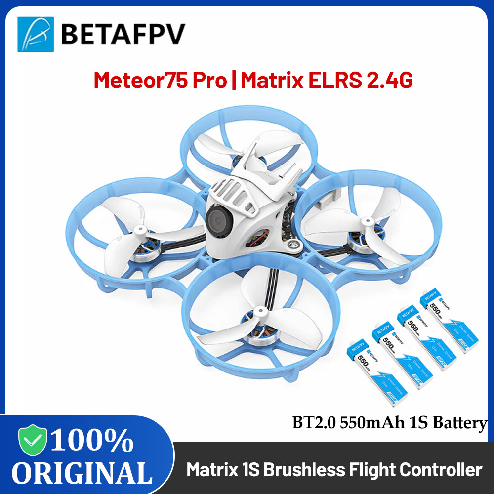 BetaFPV Meteor75 Pro Brushless Whoop Quadcopter 1102 22000KV Motor Matrix 1S Brushless Flight
