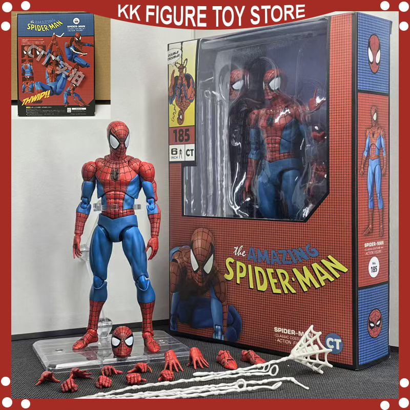 New Ct Toys Spiderman Mafex 185 Classic Costume Ver Miles Morales 2099 Spider-Man Anime Action