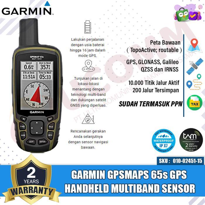 Garmin Gpsmaps 65S Gps 65S Gps Handheld Multiband Sensor Gps Garmin Origina Garansi Resmi Tam
