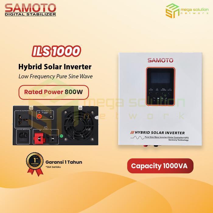 Inverter Samoto ILS1000 Low Frequency Pure Sinewave 12V 1000VA 800W Hybrid Solar Inverter Solar