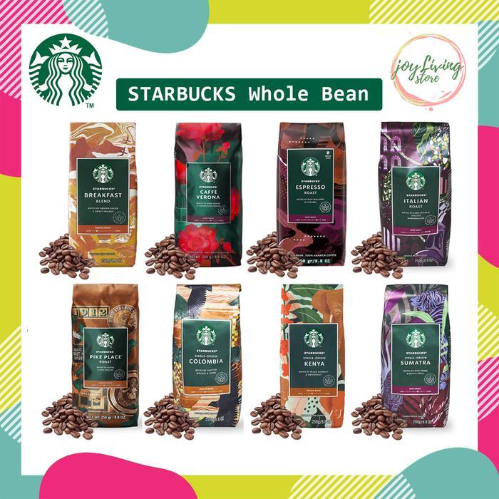 Kopi Starbucks Whole Bean And Ground Coffee Bag Blonde Medium Dark Roast
