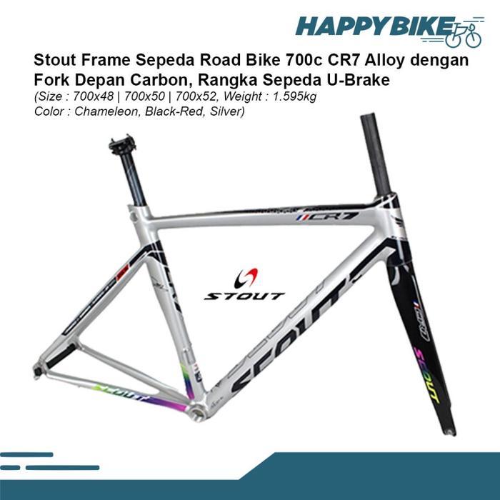 SCOUT Frame Sepeda Balap Road Bike CR7 Alloy Fork Carbon 700c U Brike