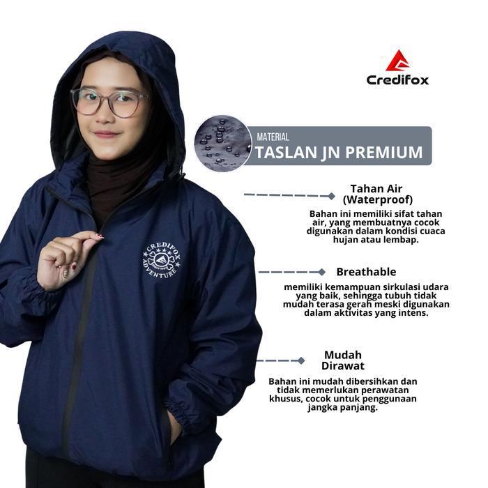 Eiger - Credifox Jaket Aquatec New Waterproof Pria Dan Wanita - Jaket Outdoor Winbreakers - Jaket