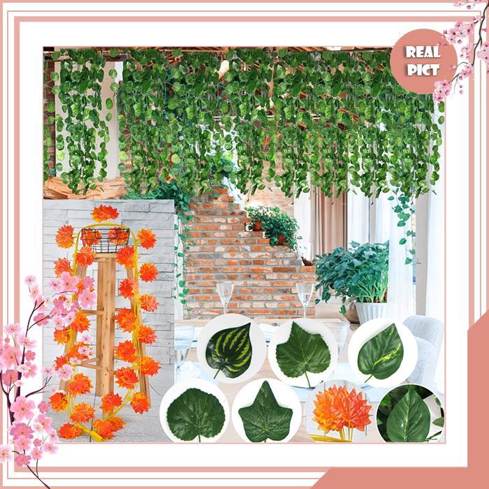 [Banting Harga] UNICO / COD / Tanaman merambat hias srigading imitasi daun plastik daun rambat